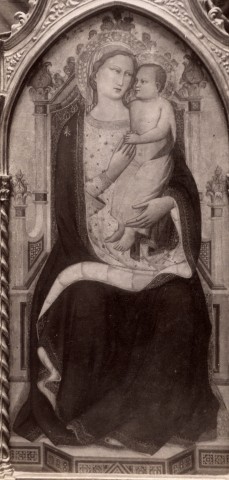 Anonimo — Gerini Niccolò di Pietro - sec. XV - Madonna con Bambino in trono — insieme